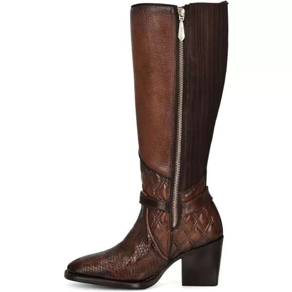 imageCuadra Womens Tall Boot in Genuine Python Leather BrownBrown