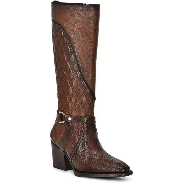 imageCuadra Womens Tall Boot in Genuine Python Leather BrownBrown