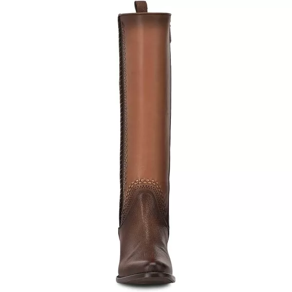 imageCuadra Womens Tall Boot with Bovine Leather Laser Engraving and Perforated Details 1X4IRSBrown