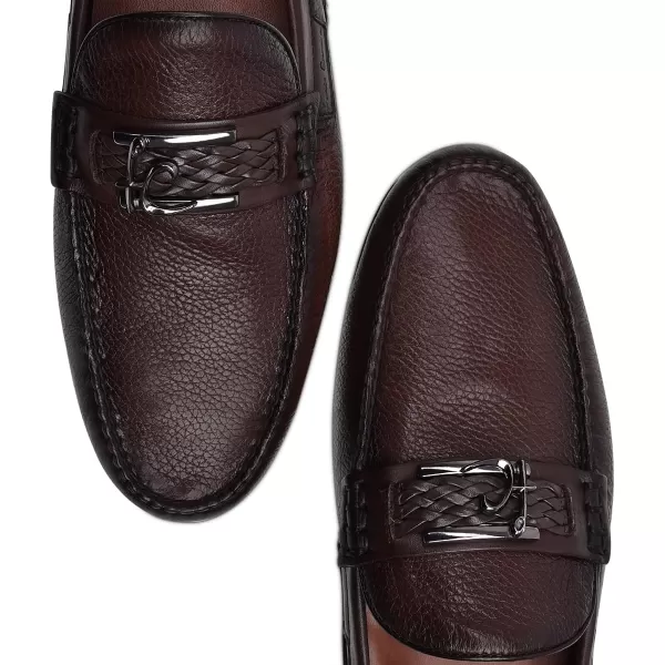 imageFRANCO CUADRA Mens Driver in Genuine Ostrich Leather 40VVNTS Brown