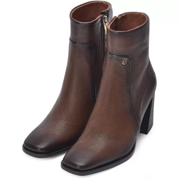 imageFRANCO CUADRA Womens Bootie in Genuine Deer Leather BrownHoney