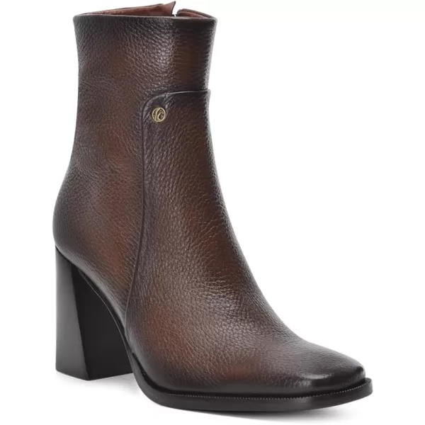 imageFRANCO CUADRA Womens Bootie in Genuine Deer Leather BrownHoney