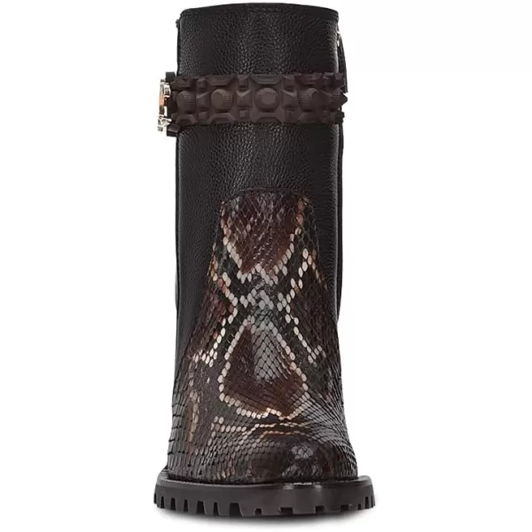 imageFRANCO CUADRA Womens Bootie in Genuine Python Leather Brown Chocolate 6G0PBRSBrown