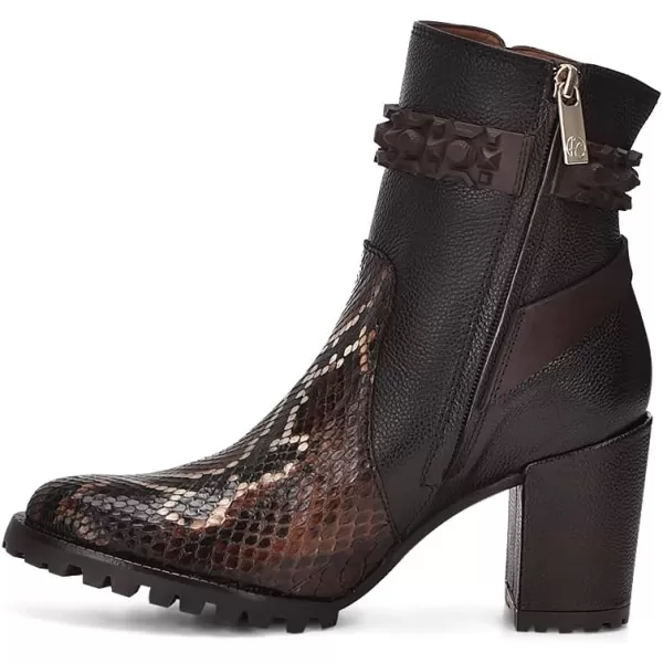 imageFRANCO CUADRA Womens Bootie in Genuine Python Leather Brown Chocolate 6G0PBRSBrown