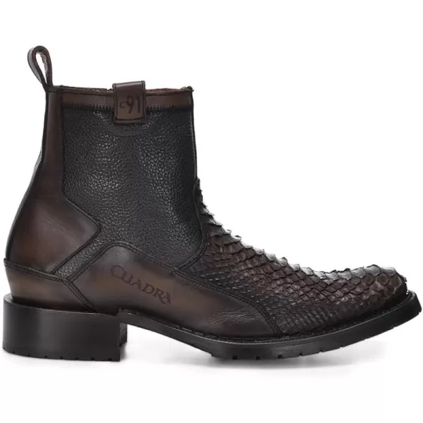 imageCuadra Mens Boot in Genuine Python Leather Brown2T50PHBlack