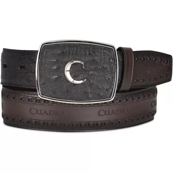 imageCuadra Mens Cowboy Belt in Genuine Ostrich Leather