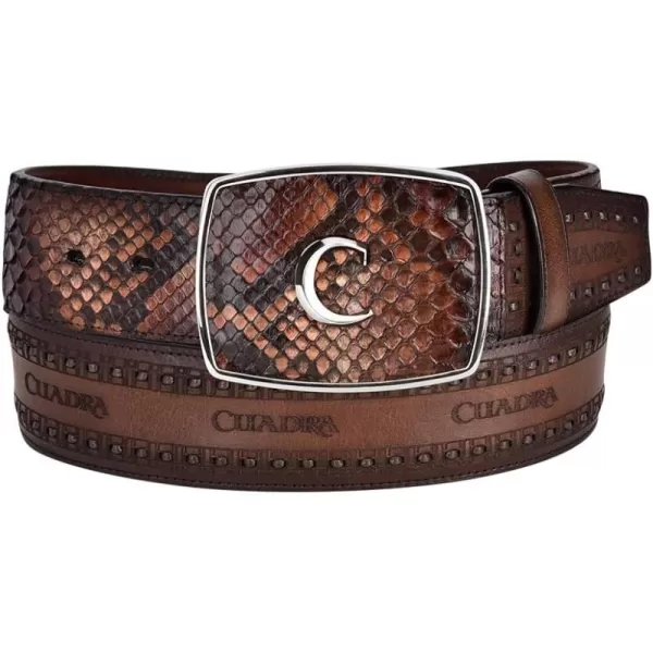 imageCuadra Mens Cowboy Belt in Genuine Python Leather