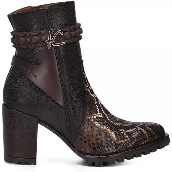 imageFRANCO CUADRA Womens Bootie in Genuine Python Leather Brown Chocolate 6G0PBRSBrown