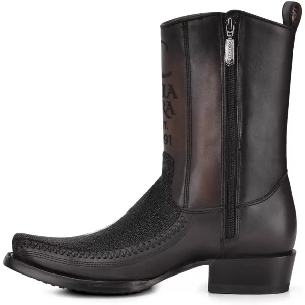 imageCuadra Mens Boot in Black Stingray and Bovine Leather 1J2KMABlack