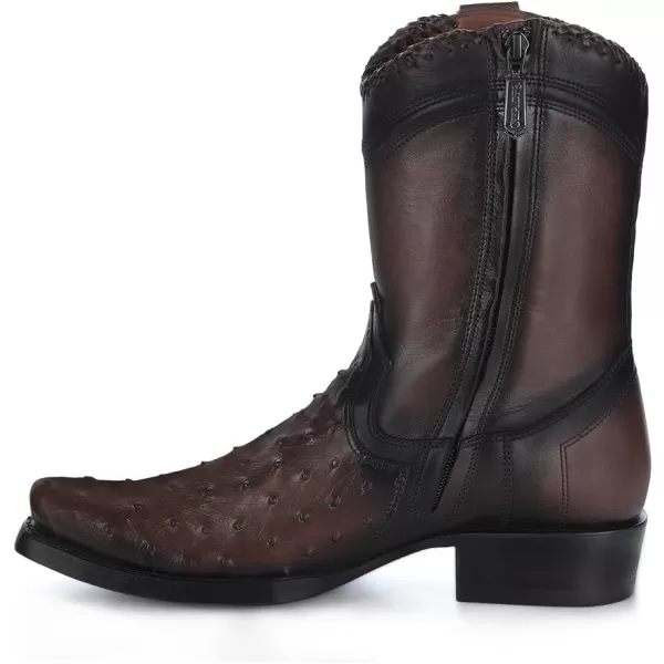 imageCuadra Mens Engraved Exotic Leather Western Boot Dark Brown 1J3DA1Brown