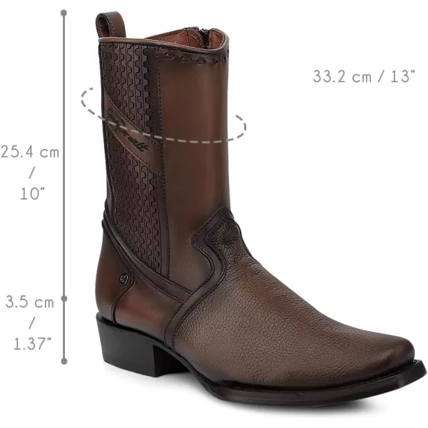 imageCuadra Mens Leather Western Boots Honey Brown 1J3FRSHoney