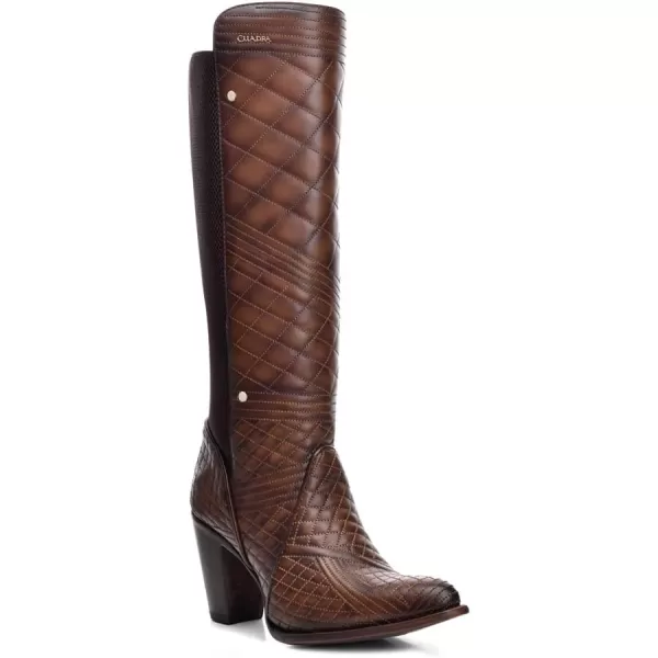 imageCuadra Womens Boot in Genuine Leather with Zipper and Elastic Brown 3F37RSBrown