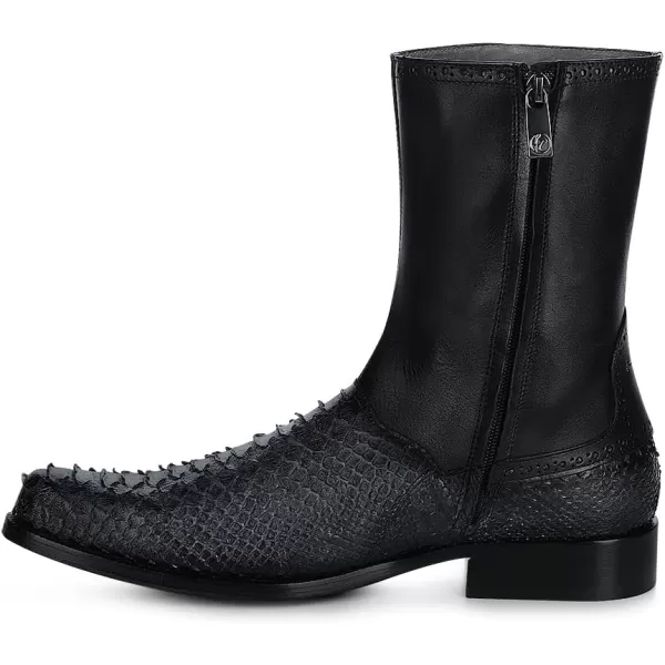 imageFRANCO CUADRA Mens Boot in Genuine Python Leather Black Gray 827PBTSGrey