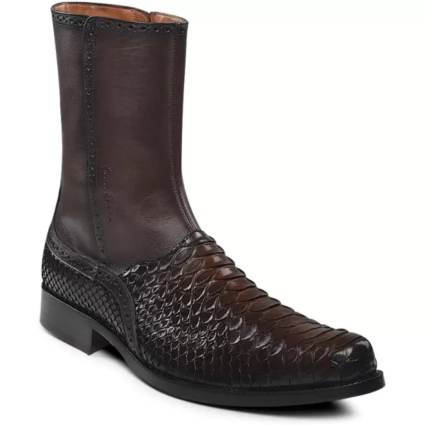 imageFRANCO CUADRA Mens Boot in Genuine Python Leather Brown 827PBTSBrown