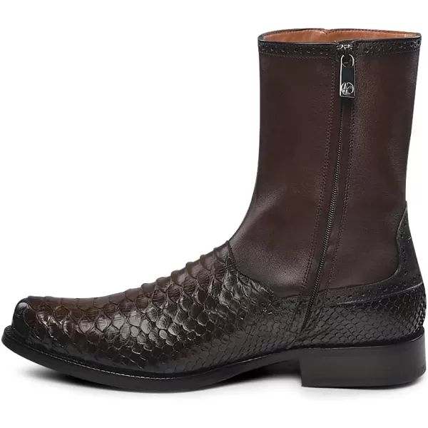 imageFRANCO CUADRA Mens Boot in Genuine Python Leather Brown 827PBTSBrown