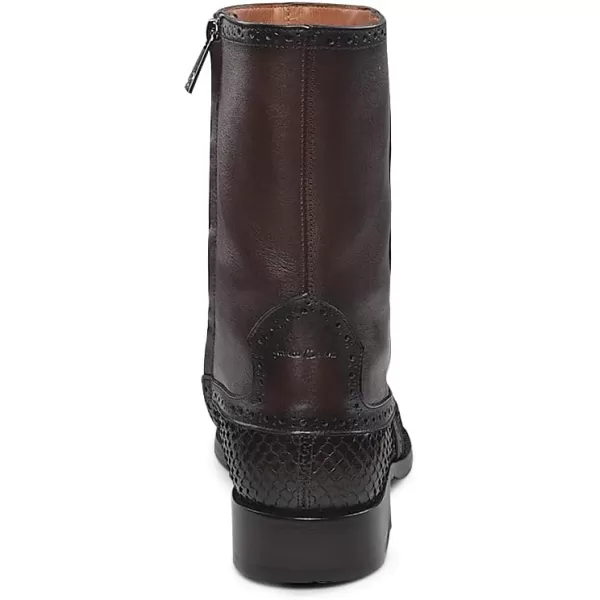 imageFRANCO CUADRA Mens Boot in Genuine Python Leather Brown 827PBTSBrown