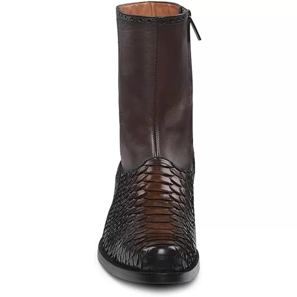 imageFRANCO CUADRA Mens Boot in Genuine Python Leather Brown 827PBTSBrown