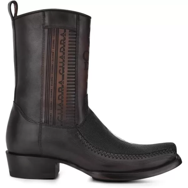 imageCuadra Mens Boot in Black Stingray and Bovine Leather 1J2KMABlack