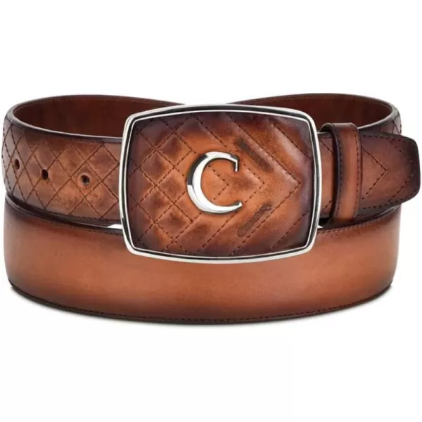 imageCuadra Mens Cowboy Belt in Genuine Leather Brown