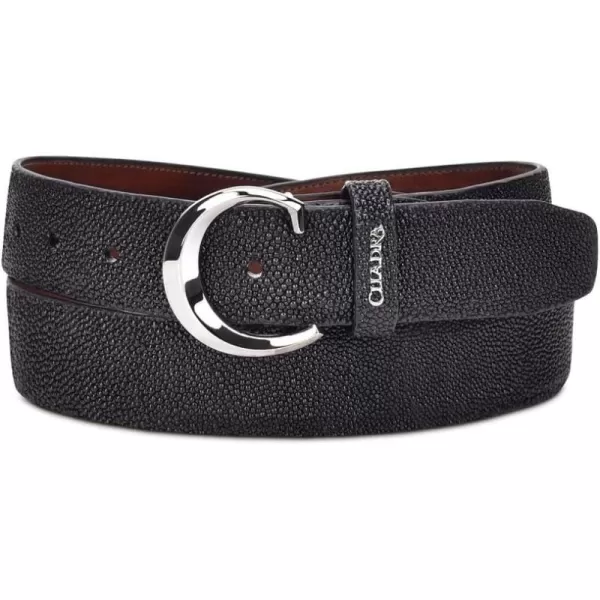 imageCuadra Mens Dress Belt in Genuine Stingray Leather Black