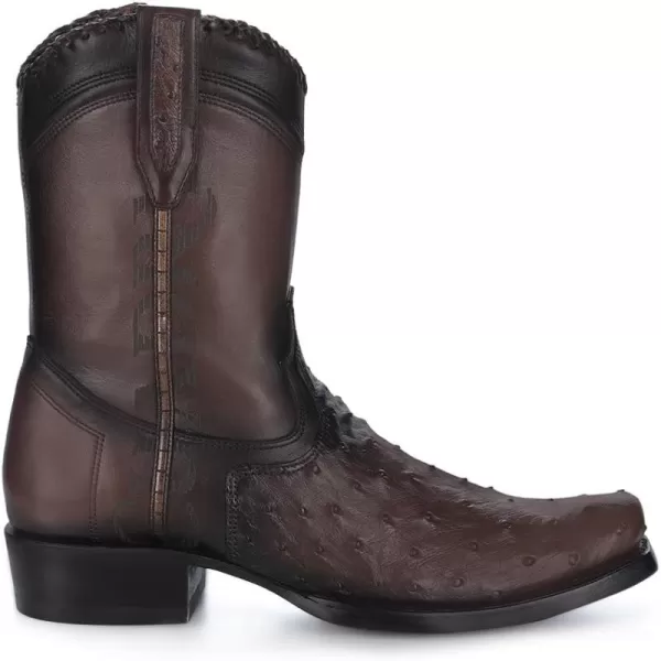 imageCuadra Mens Engraved Exotic Leather Western Boot Dark Brown 1J3DA1Brown