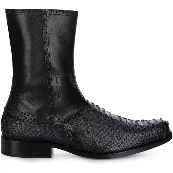 imageFRANCO CUADRA Mens Boot in Genuine Python Leather Black Gray 827PBTSGrey