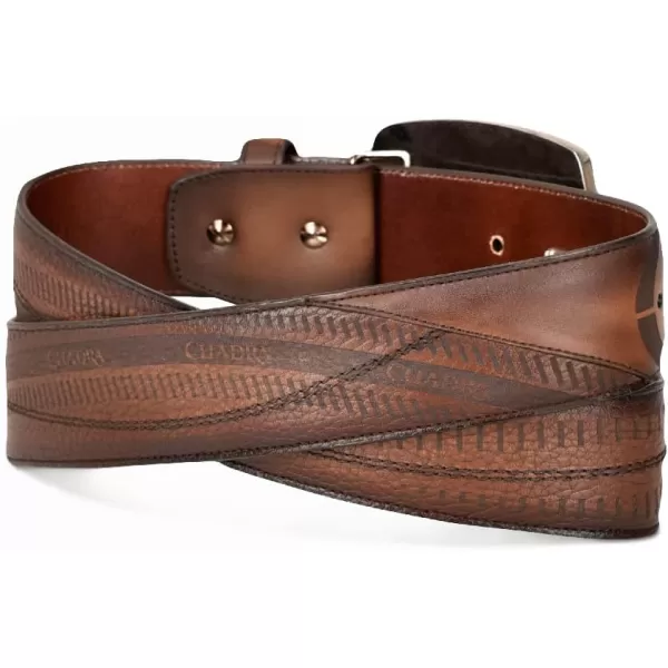 imageCuadra Mens Cowboy Belt in Genuine Leather Brown CV494RS