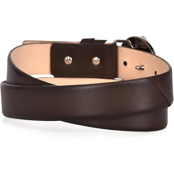imageCuadra Mens Dress Belt in Genuine Ostrich Leg Leather Brown