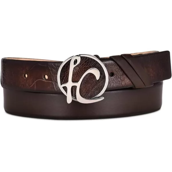 imageCuadra Mens Dress Belt in Genuine Ostrich Leg Leather Brown