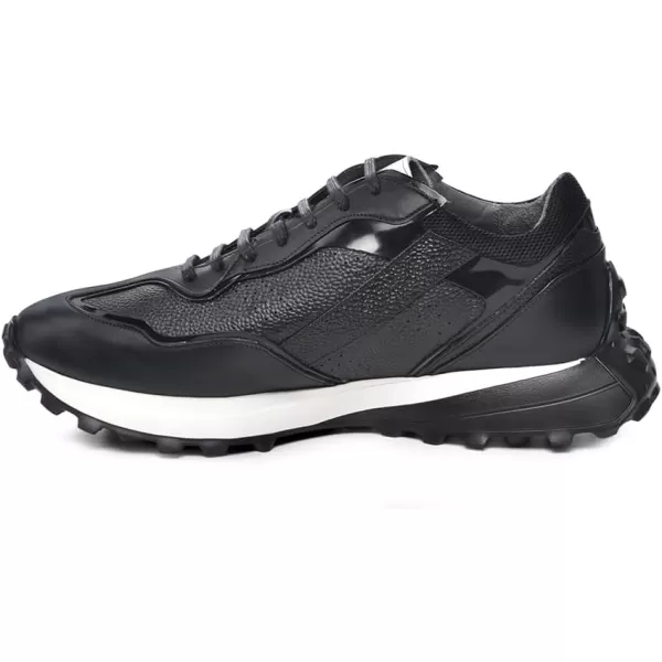 imageFRANCO CUADRA Mens Sneakes in Genuine Bovine Leather Black M44TSNIBlack