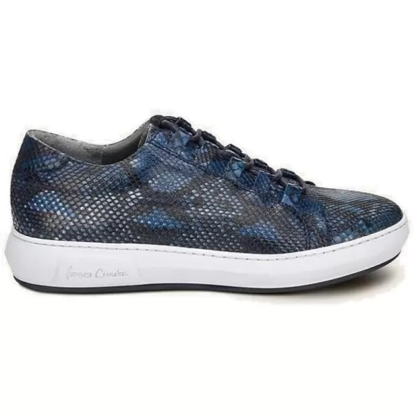 imageFRANCO CUADRA Men Sneakers in Genuine Python Leather BlueBlue