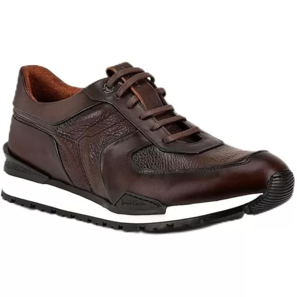 imageFRANCO CUADRA Mens Sneakers in Genuine Deer Leather BrownBrown