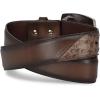 imageCuadra Mens Western Belt in Ostrich Leather Brown CV496A1