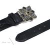 imageCuadra  Belt for Women in Genuine Leather with Studs and Floral Buckle Exclusive Design CDA35RS Black