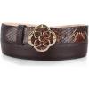 imageCUADRA Womens Belt Featuring a Unique blend of Genuine Python and Bovine Leather Brown CDA32PHChocolate