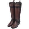 imageCUADRA Womens High Boot in Bovine Leather with Studs and Decorative Strap Brown 4X01RSBrown