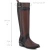 imageCUADRA Womens High Boot in Bovine Leather with Studs and Decorative Strap Brown 4X01RSBrown