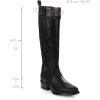 imageCUADRA Womens High Boot in Stingray and Bovine Leather with Metallic Accents Black 4X01MA