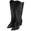 imageCUADRA Womens Western High Boots in Python and Bovine Leather Black 4I14PHBlack