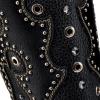 imageCUADRA Womens Western High Boots in Python and Bovine Leather Black 4I14PHBlack