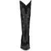imageCUADRA Womens Western High Boots in Python and Bovine Leather Black 4I14PHBlack