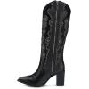 imageCUADRA Womens Western High Boots in Python and Bovine Leather Black 4I14PHBlack