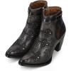 imageCuadra Womens Bootie in Bovine Leather Black with Zipper and Authentic CrystalsBlack