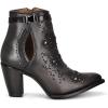imageCuadra Womens Bootie in Bovine Leather Black with Zipper and Authentic CrystalsBlack