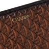 imageCuadra womens wallet in genuine leather with zipper and embroidery brown BD221CR