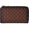 imageCuadra womens wallet in genuine leather with zipper and embroidery brown BD221CR