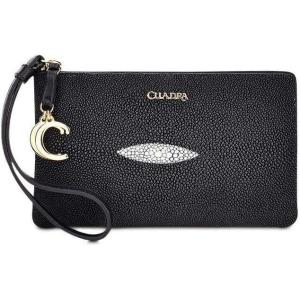 imageCuadra Womens Wristlet Genuine Stingray Leather Black BD194MA