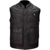 imageCuadra Mens Authentic Ovine Leather Vest Dark Brown H354COB