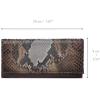 imageCUADRA  Wallet in Genuine Python and Bovine Leather for Women with Secure Closure BD254PH HONEY