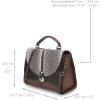 imageCUADRA  Womens Genuine Carunga Python Leather Bag with Top Handle and Adjustable StrapBrown